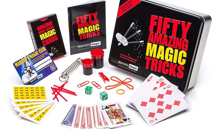 materials included with fifty amazing magic tricks