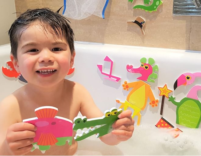  BUDDY & BARNEY Silly Faces Bath Stickers, Hilarious