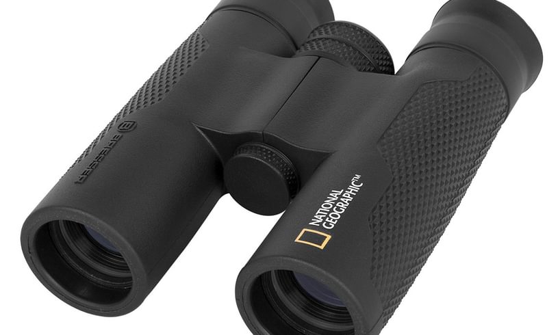 National Geographic bag and binoculars