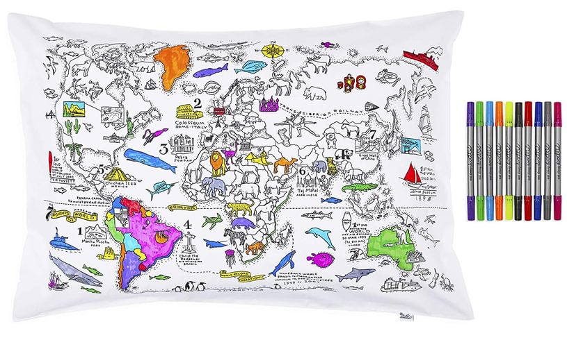 World Map Pillowcase