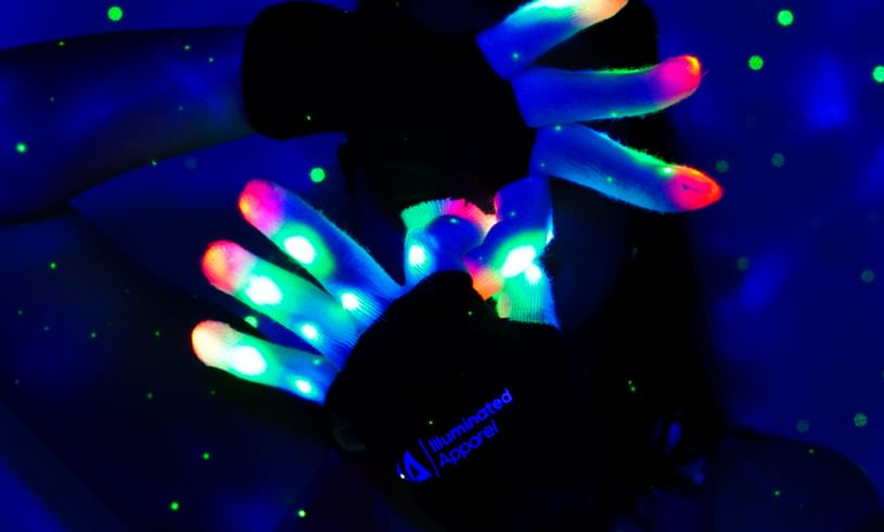 LED light up gloves