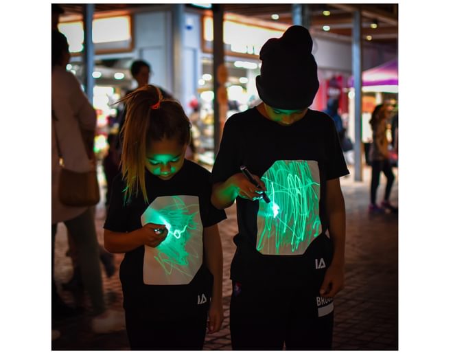 Illuminated Apparel Black Interactive Glow T-Shirt