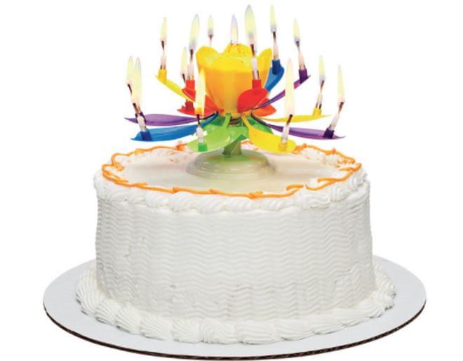 Magic candle birthday cake topper