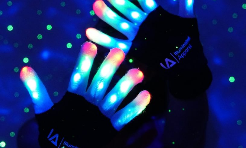 LED light up gloves