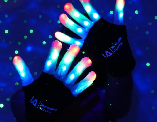 LED light up gloves