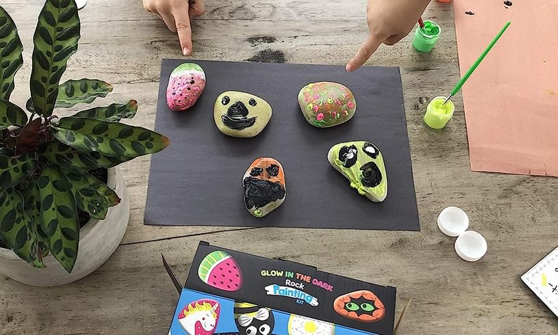 Glow in dark rock painting kit