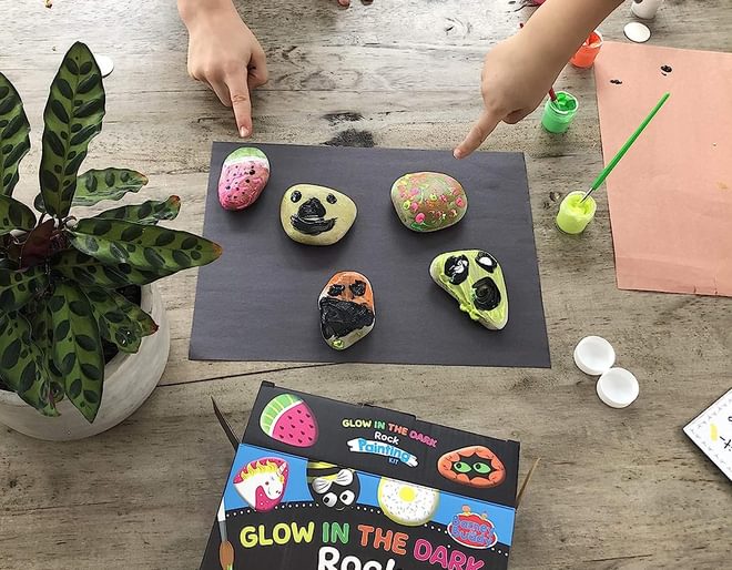 Creativity For Kids Glow In The Dark Rock Painting Kit : Target