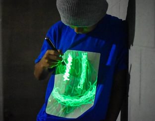 Blue Interactive Glow T-Shirt Ages 9 - 11
