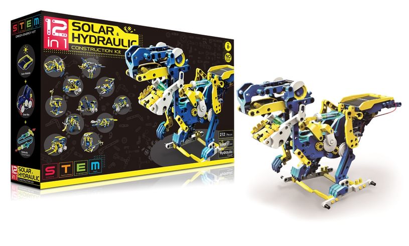 12 in 1 solar hydraulic robot
