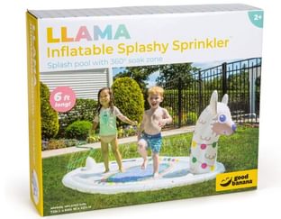 Llama splashy sprinkler in use