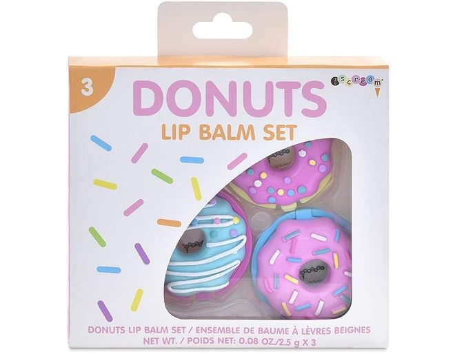 Donuts lip balm set of three box