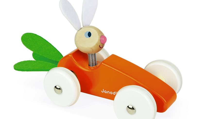 Rabbit in carrot car