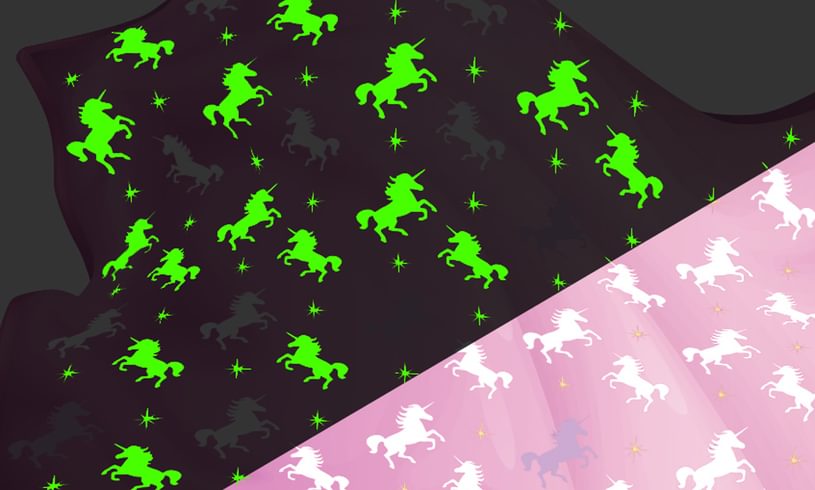 Glow in the Dark Unicorn Blanket