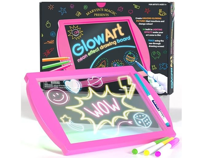 Light-up Tracing Pad Pink Coloring Drawing Art Gift Toy