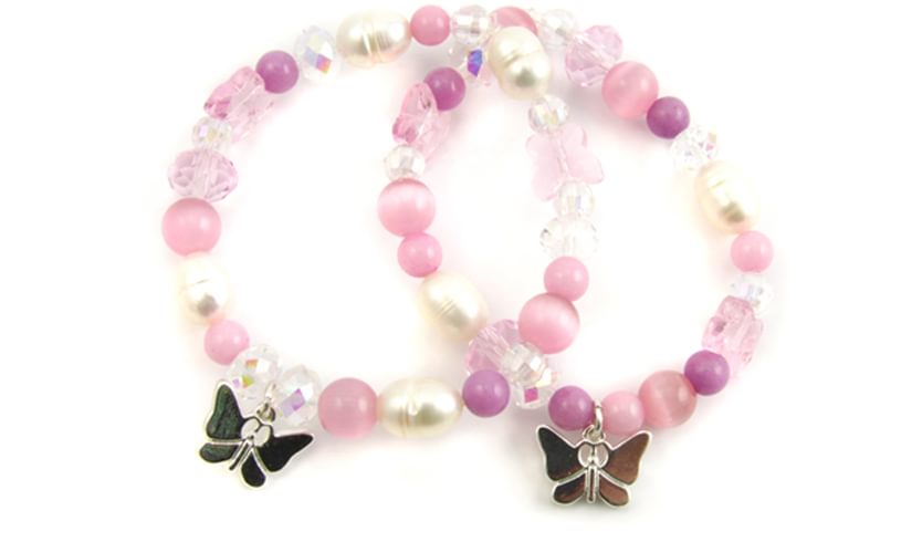 Pink Charm Stretch Bracelet Kit