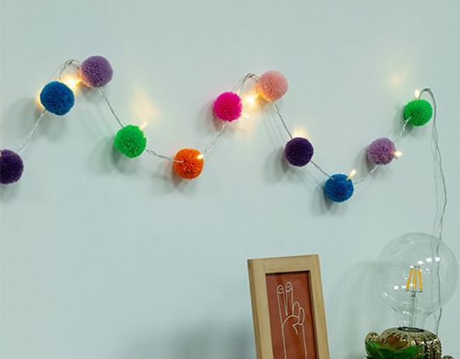 Pom pom string lights 2025