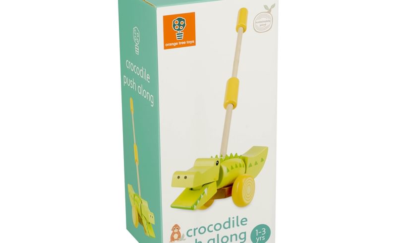 Orange Tree Toys Push Along Crocodile