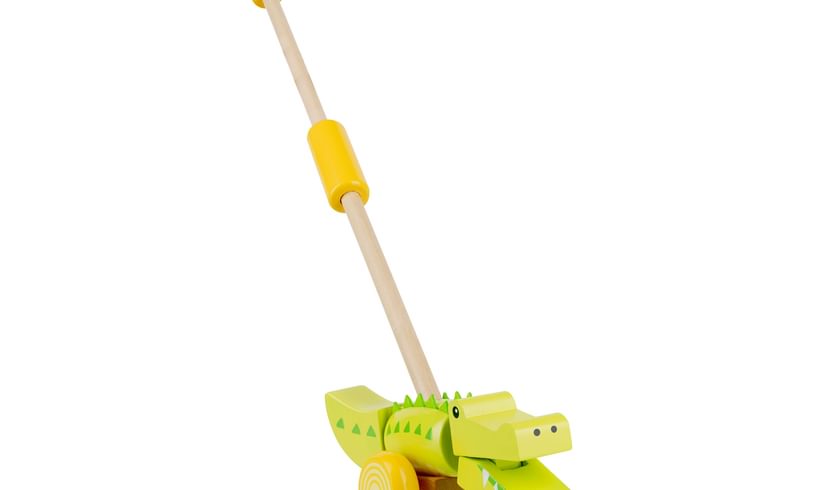 Wooden Push Along Crocodile