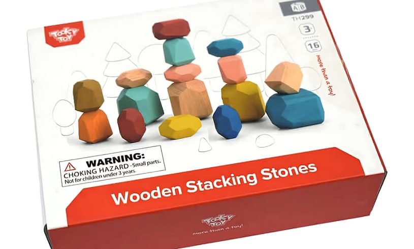 Tooky Toys Wooden Stacking Stones