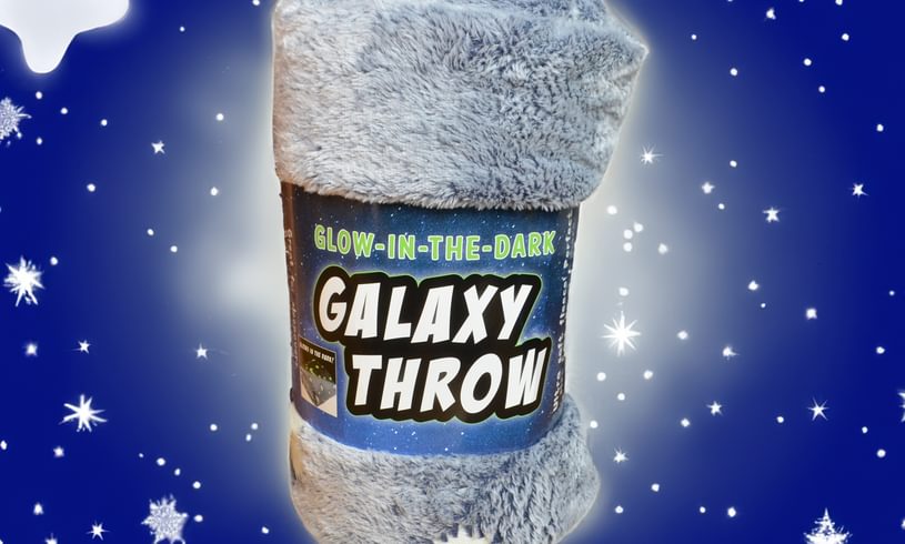 Galaxy Throw Glows in the Dark